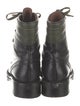 Tabitha Simmons Leather Colorblock Pattern Combat Boots