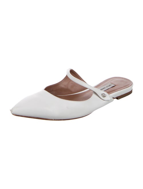 Tabitha Simmons Leather Crystal Embellishments Mary Jane Flats