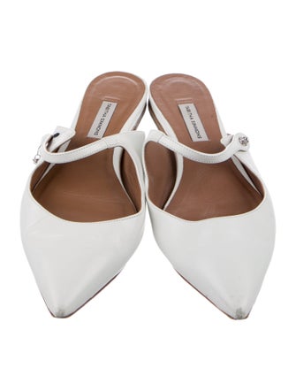 Tabitha Simmons Leather Crystal Embellishments Mary Jane Flats