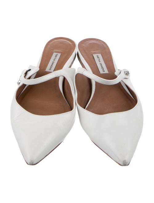 Tabitha Simmons Leather Crystal Embellishments Mary Jane Flats