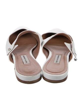 Tabitha Simmons Leather Crystal Embellishments Mary Jane Flats