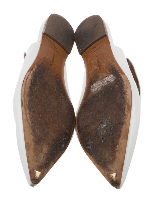 Tabitha Simmons Leather Crystal Embellishments Mary Jane Flats