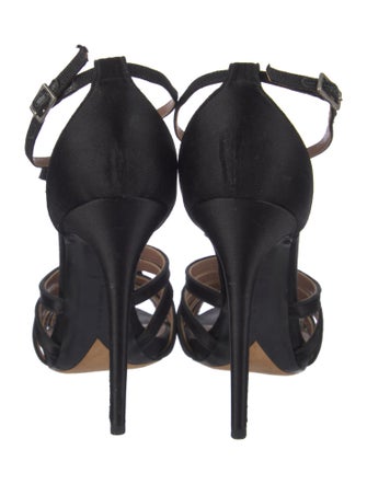 Tabitha Simmons Satin T-Strap Sandals