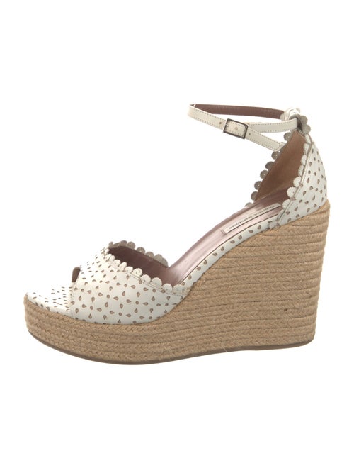 Tabitha Simmons Leather Colorblock Pattern Espadrilles