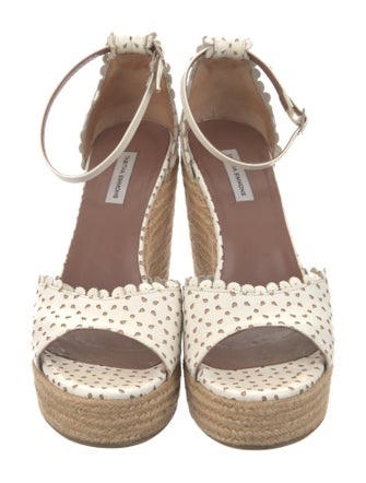 Tabitha Simmons Leather Colorblock Pattern Espadrilles