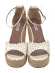 Tabitha Simmons Leather Colorblock Pattern Espadrilles