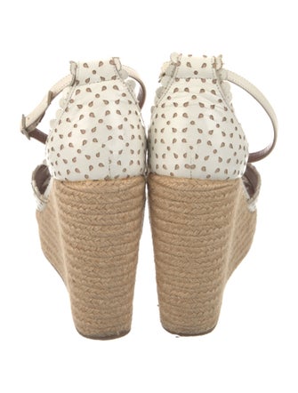 Tabitha Simmons Leather Colorblock Pattern Espadrilles