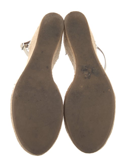 Tabitha Simmons Leather Colorblock Pattern Espadrilles