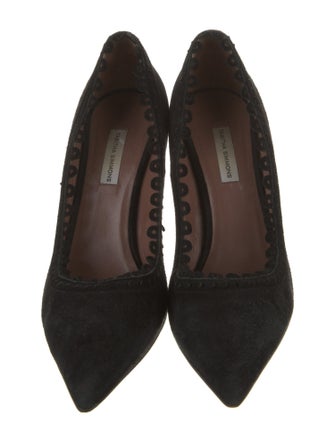 Tabitha Simmons Suede Leather Trim Embellishment Pumps