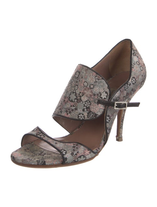 Tabitha Simmons Floral Print Slingback Sandals
