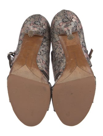 Tabitha Simmons Floral Print Slingback Sandals