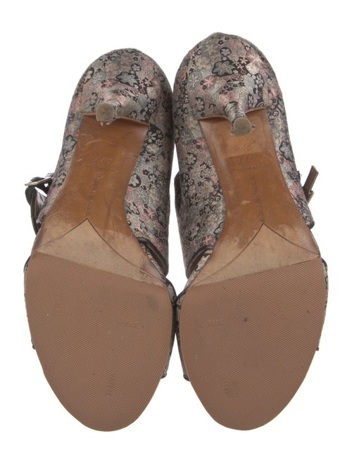 Tabitha Simmons Floral Print Slingback Sandals