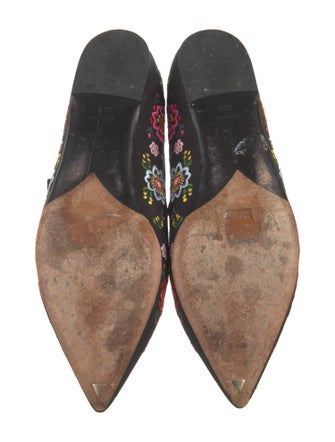 Tabitha Simmons Canvas Floral Print Mary Jane Flats