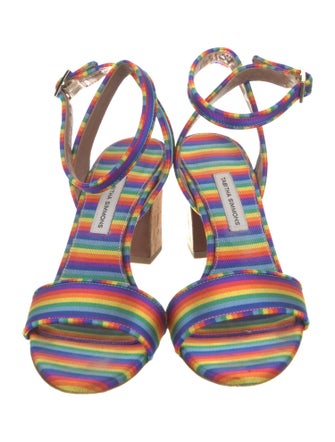 Tabitha Simmons Printed Slingback Sandals