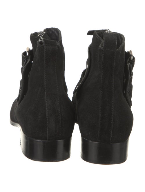 Tabitha Simmons Suede Floral Print Lace-Up Boots