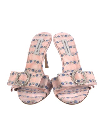 Tabitha Simmons Satin Printed Slides