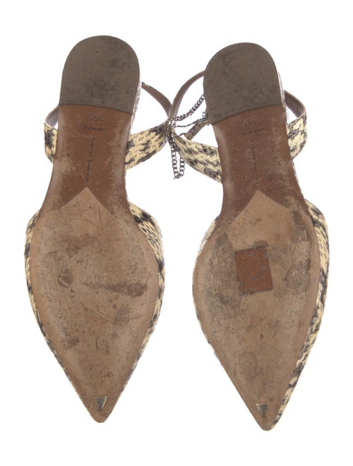 Tabitha Simmons Leather Animal Print Flats