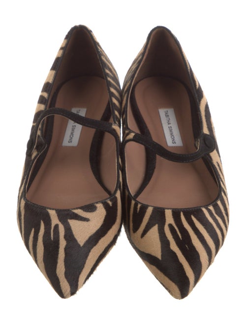 Tabitha Simmons Ponyhair Animal Print Mary Jane Flats