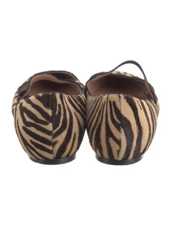 Tabitha Simmons Ponyhair Animal Print Mary Jane Flats