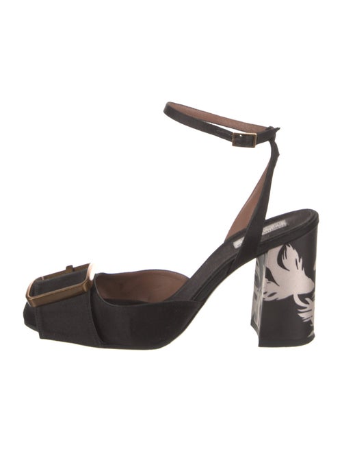 Tabitha Simmons Satin Printed Slingback Pumps