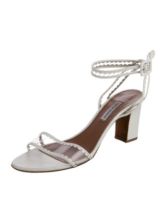 Tabitha Simmons Leather Printed Sandals