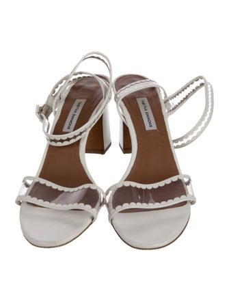 Tabitha Simmons Leather Printed Sandals