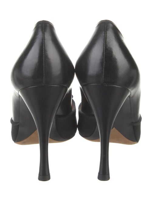 Tabitha Simmons Leather Bow Accents D'Orsay Pumps