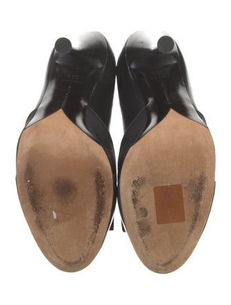 Tabitha Simmons Leather Bow Accents D'Orsay Pumps