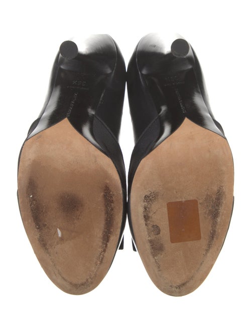 Tabitha Simmons Leather Bow Accents D'Orsay Pumps