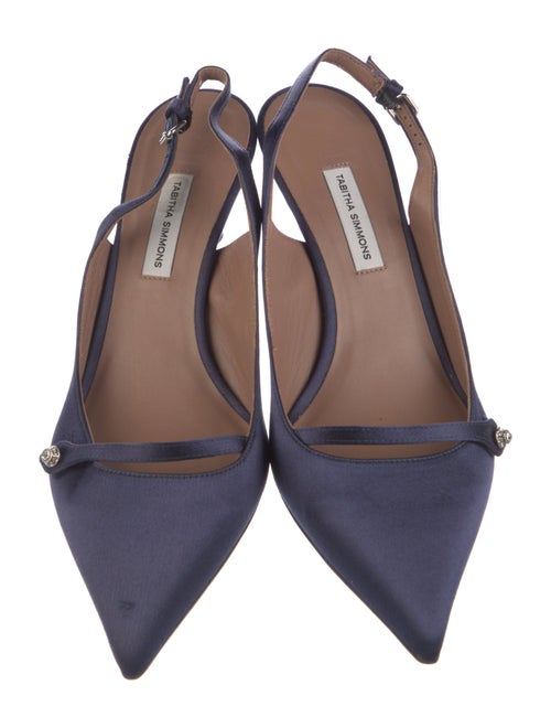 Tabitha Simmons Satin Slingback Pumps