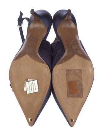 Tabitha Simmons Satin Slingback Pumps