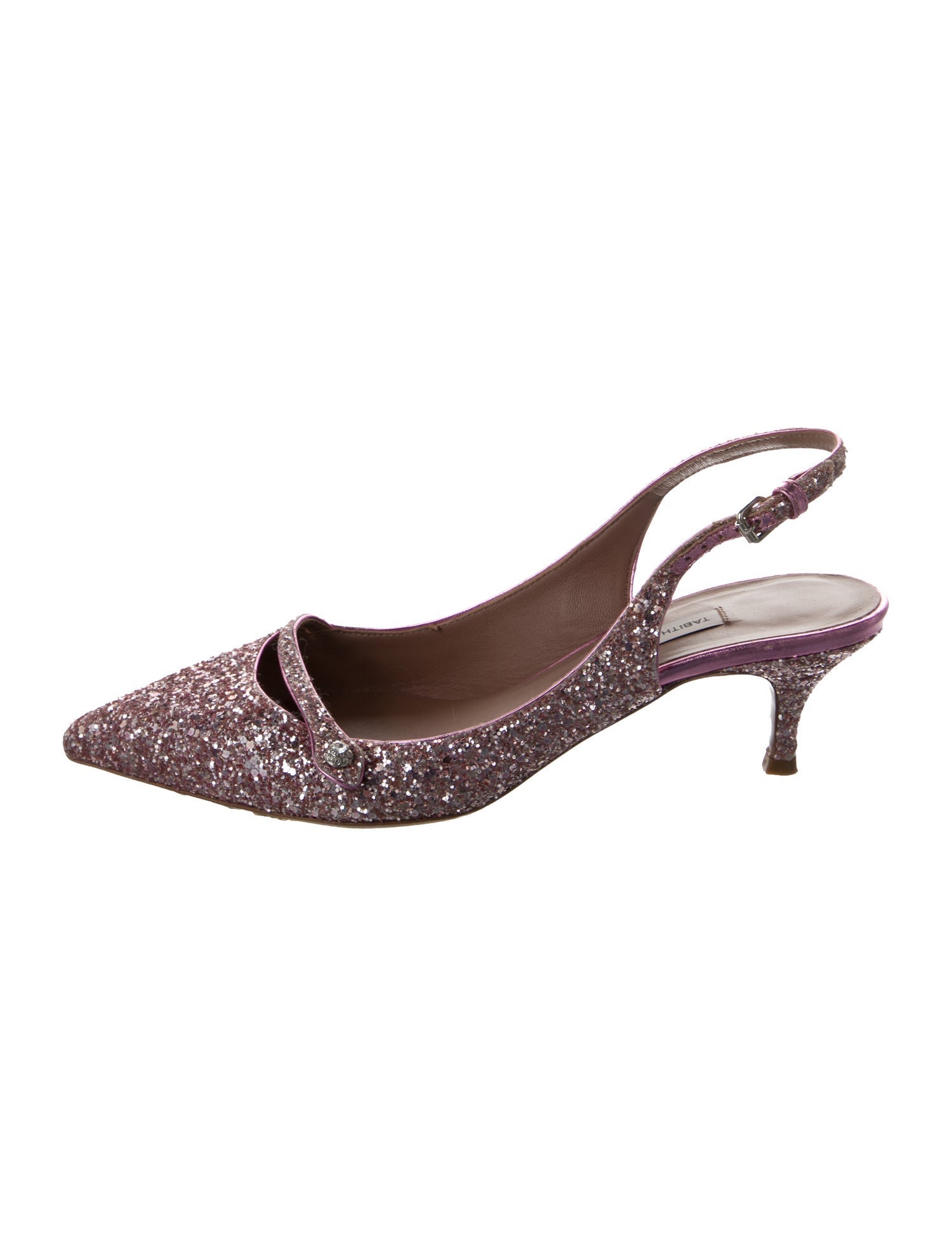 Tabitha Simmons Glitter Slingback Pumps