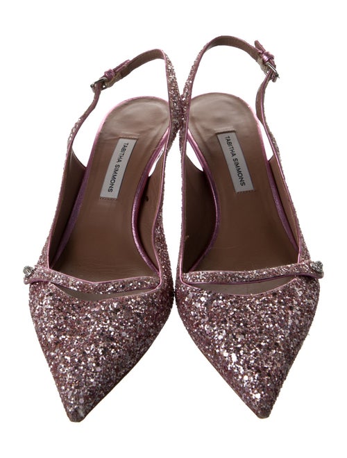 Tabitha Simmons Glitter Slingback Pumps