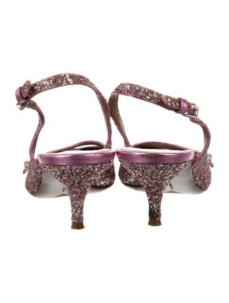 Tabitha Simmons Glitter Slingback Pumps