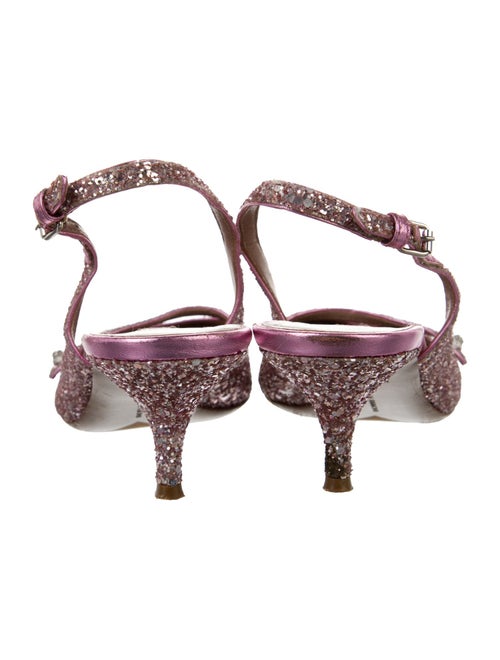 Tabitha Simmons Glitter Slingback Pumps