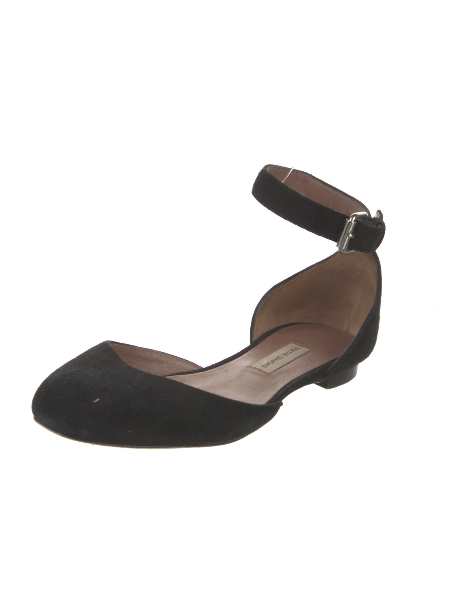 Tabitha Simmons Suede D'Orsay Flats