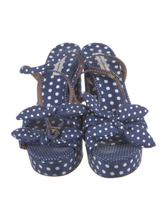 Tabitha Simmons Polka Dot Print Sandals