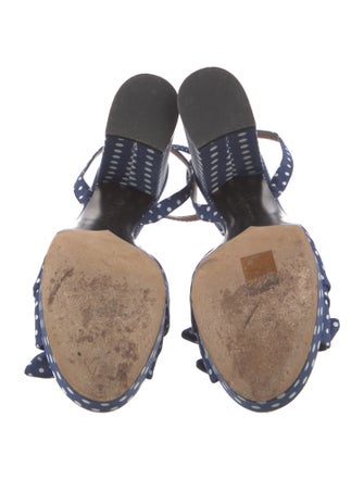 Tabitha Simmons Polka Dot Print Sandals