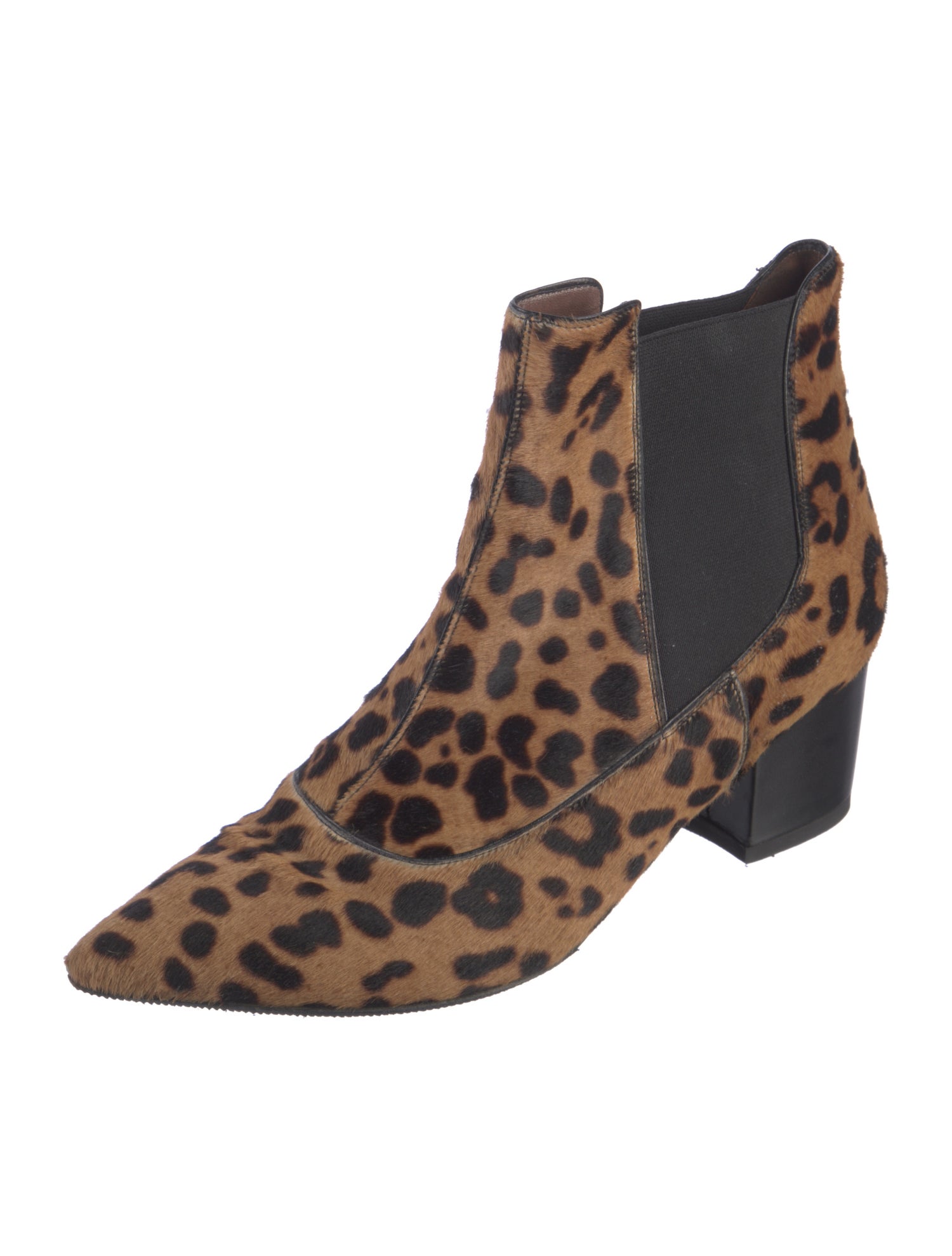Tabitha Simmons Ponyhair Animal Print Chelsea Boots