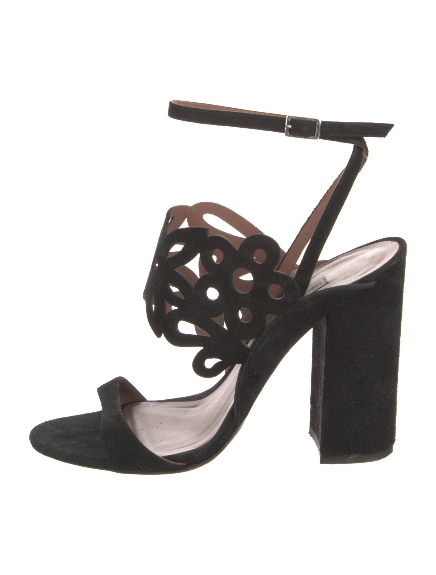 Tabitha Simmons Suede Lasercut Accents Sandals