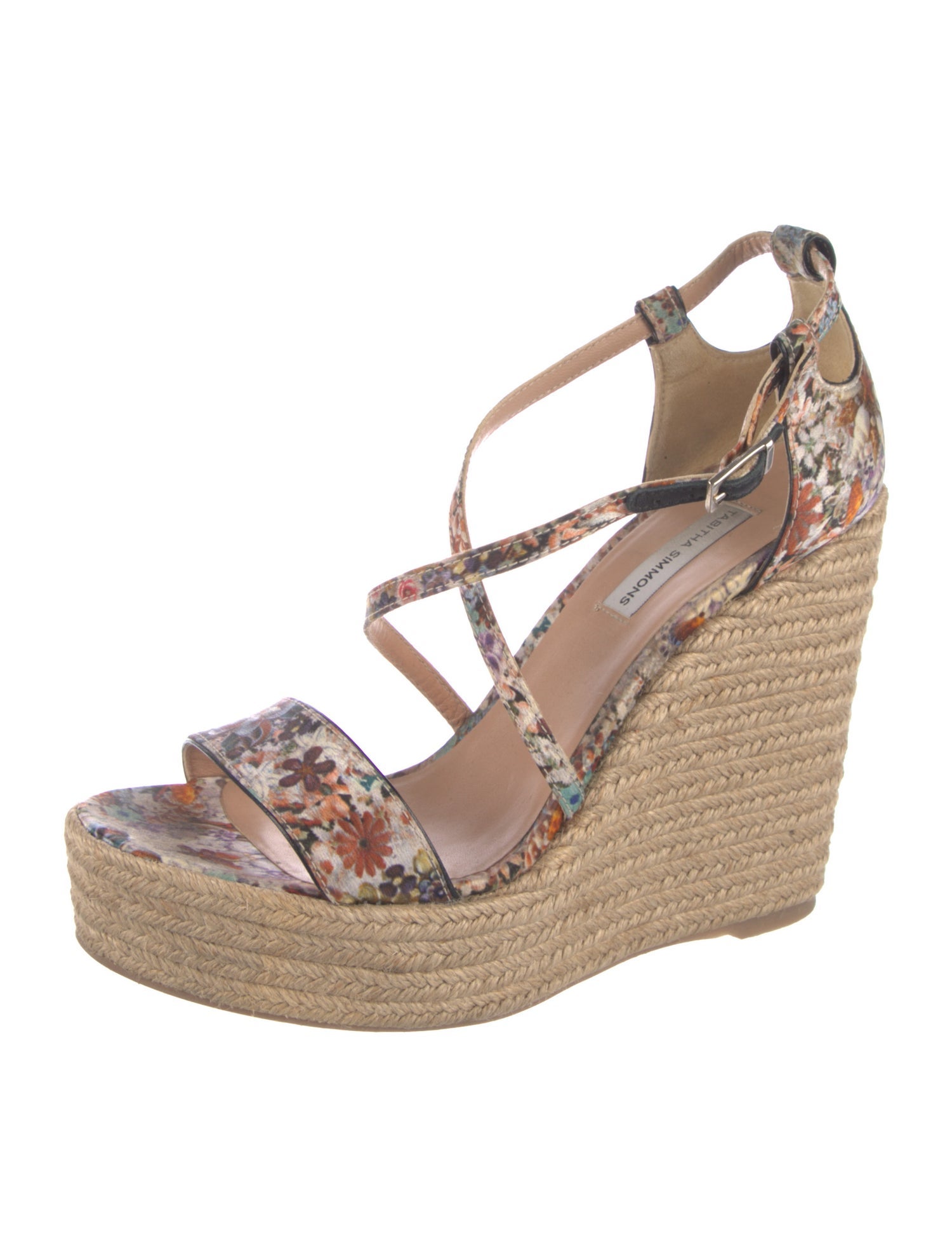 Tabitha Simmons Jute Floral Print Espadrilles
