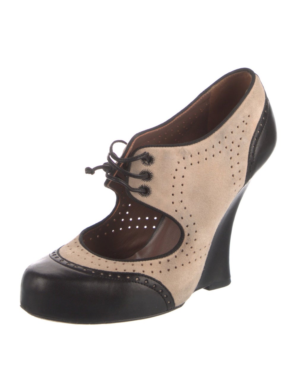 Tabitha Simmons Leather Colorblock Pattern Pumps - image 2