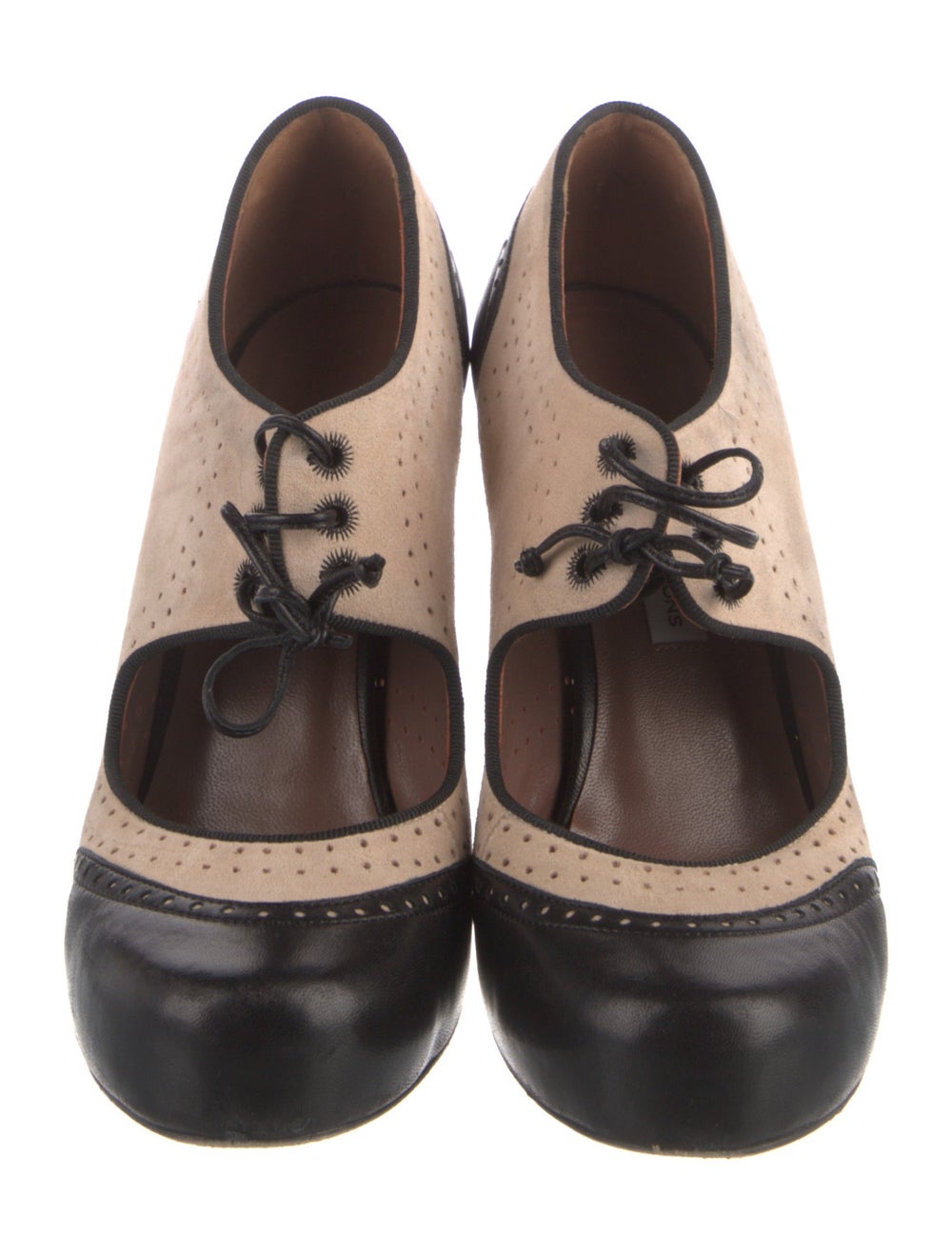 Tabitha Simmons Leather Colorblock Pattern Pumps - image 3