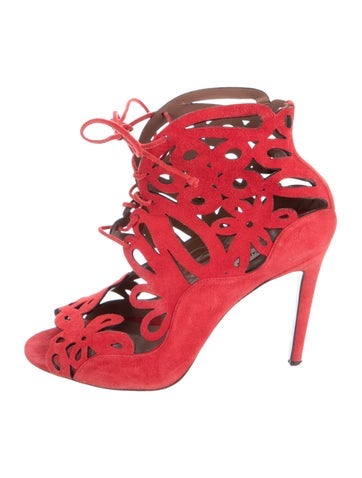 Pre-owned Tabitha Simmons Suede Pumps In Red