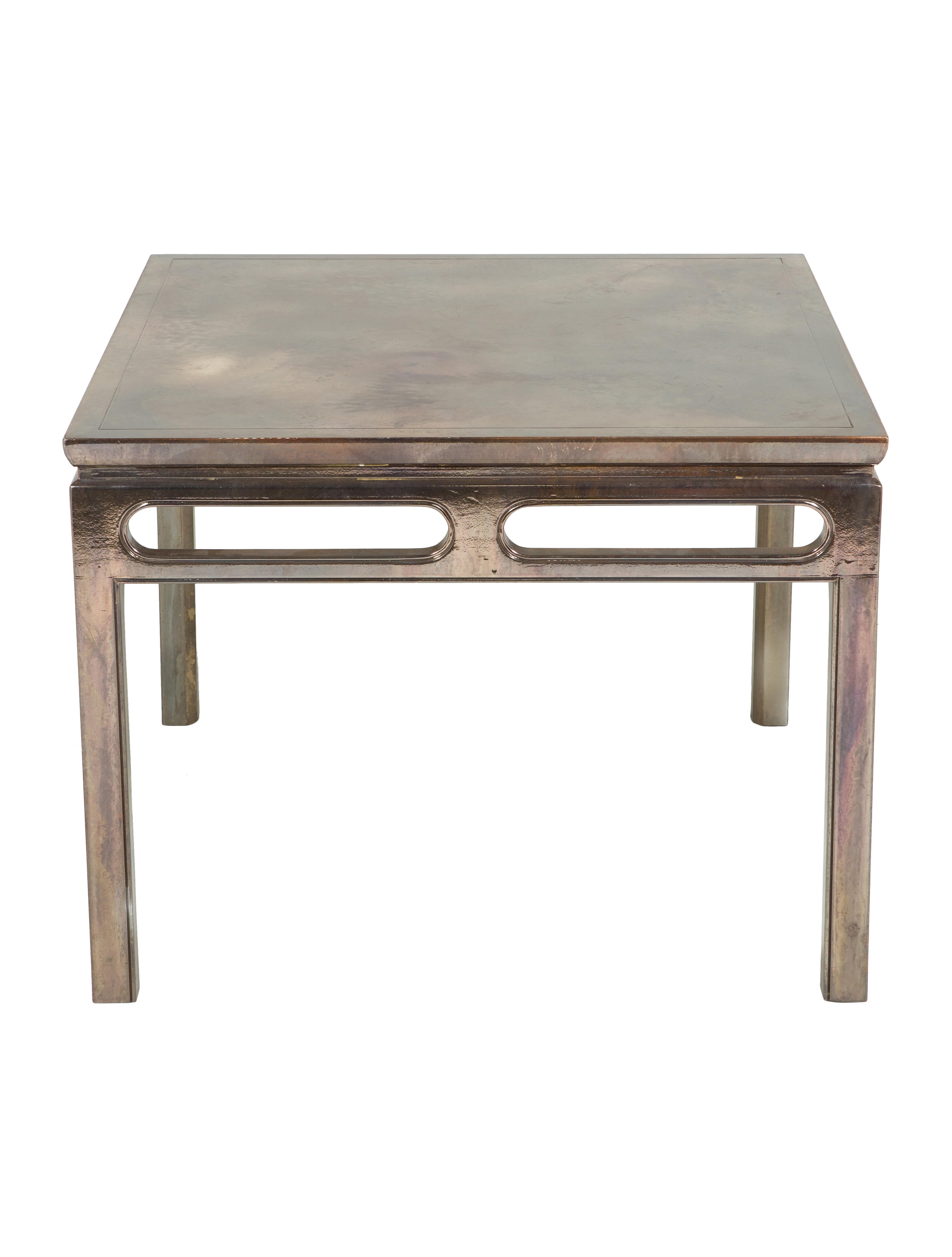 Table Vintage Baker Side Table Silver Tables, Furniture TABLE20164
