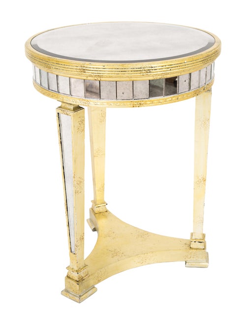Table Mirrored Round Side Table