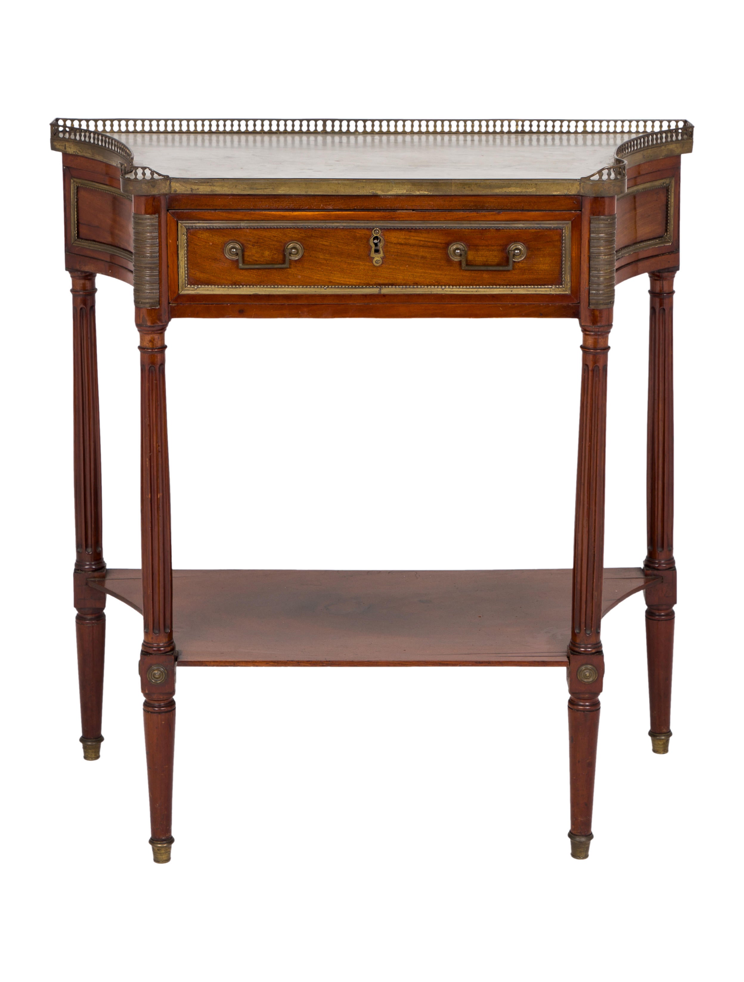 Table MarbleTop Entry Table Brown Tables, Furniture TABLE20662