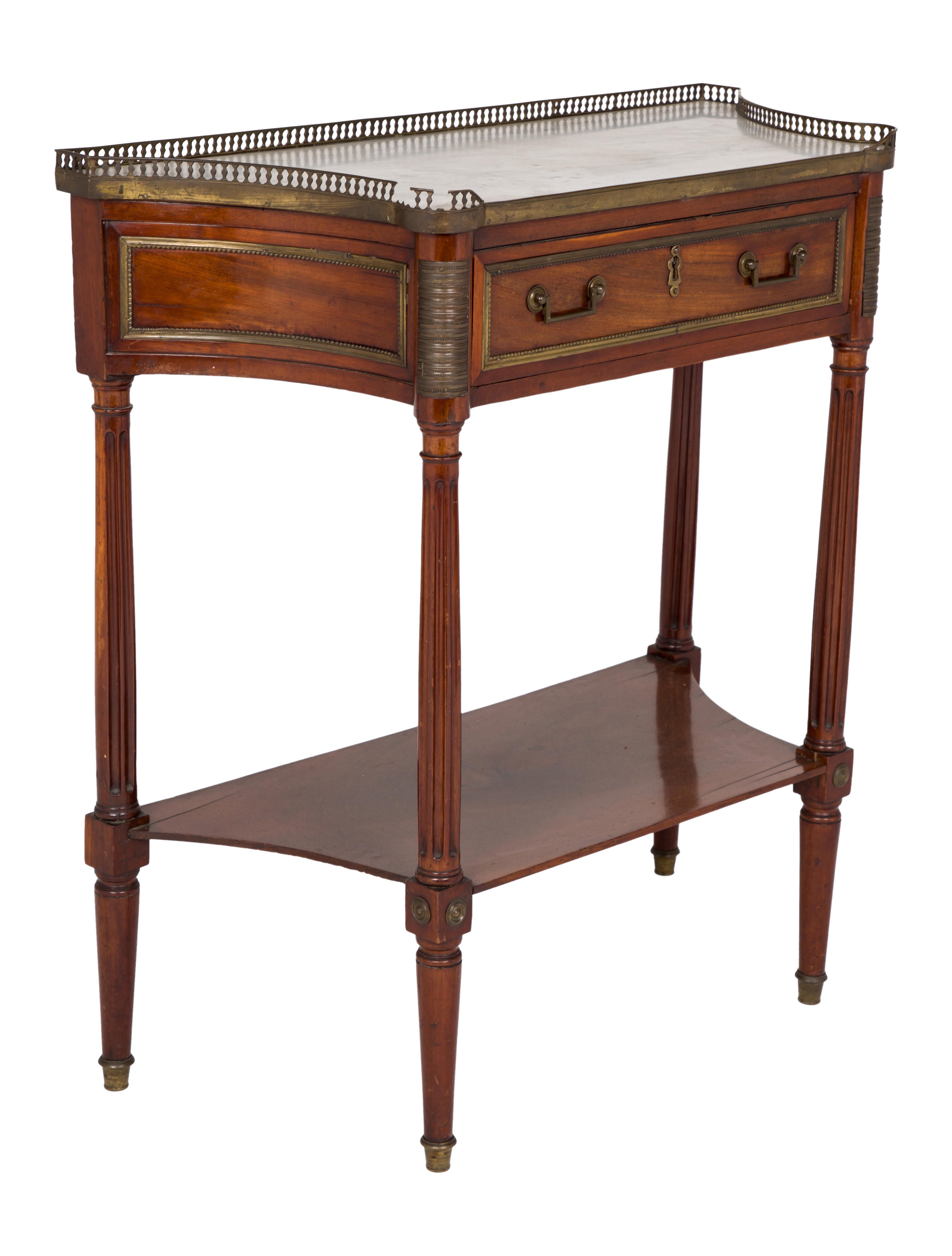 Table Marble-Top Entry Table