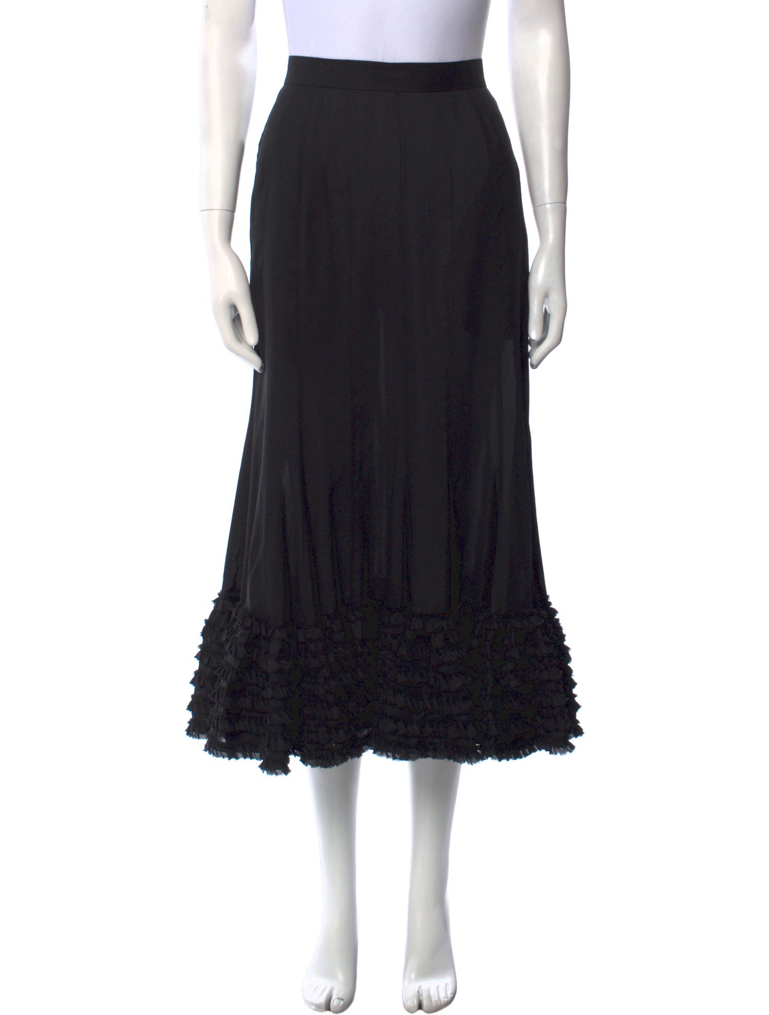 Tao Comme des Garçons Ruffle Embellishment Midi Length Skirt