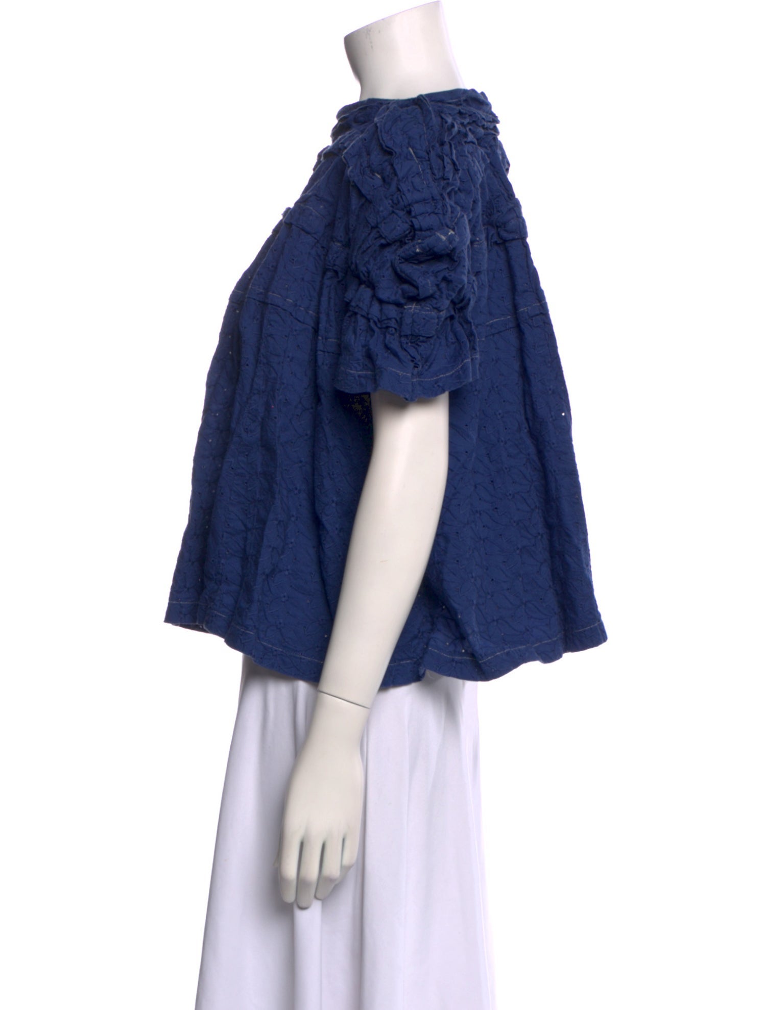 Tao Comme des Garçons Bateau Neckline Short Sleeve Blouse